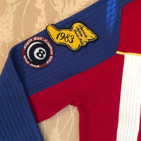 Energe Retro Varsity Zip Cardigan Sweater - Picture 4 of 6